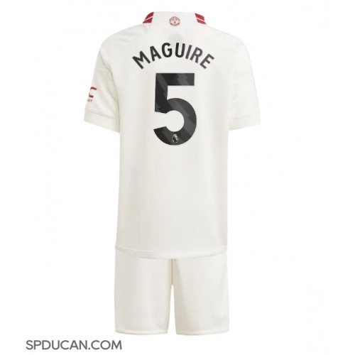 Dječji Nogometni Dres Manchester United Harry Maguire #5 Rezervni 2023-24 Kratak Rukav (+ Kratke hlače)